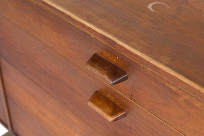 Jens Risom Jens Risom Danish Mid Century Walnut 8 Drawer Dresser Writing Desk