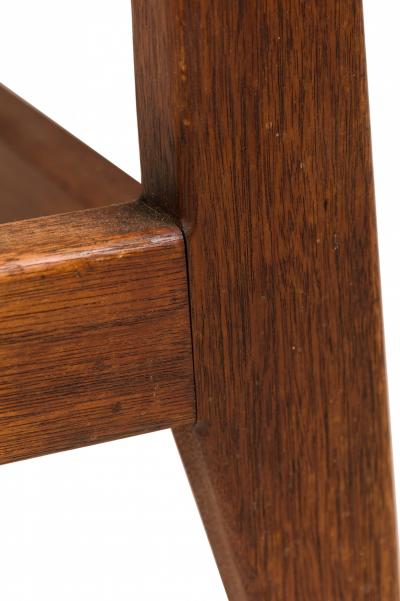 Jens Risom Jens Risom Danish Mid Century Walnut And Light Gray Laminate Serving Trolley