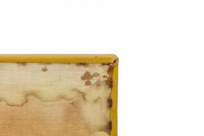 Jens Risom Jens Risom Danish Single Bed Headboards with Mustard Yellow Vinyl Cushions