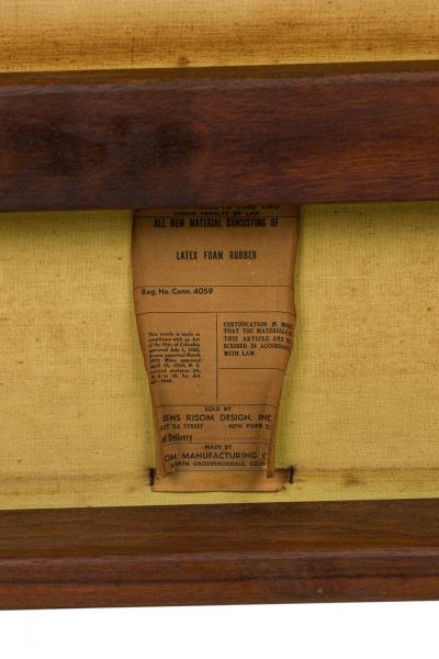 Jens Risom Jens Risom Danish Single Bed Headboards with Mustard Yellow Vinyl Cushions