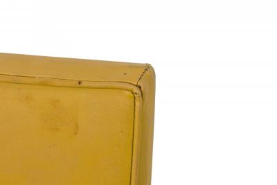 Jens Risom Jens Risom Danish Single Bed Headboards with Mustard Yellow Vinyl Cushions