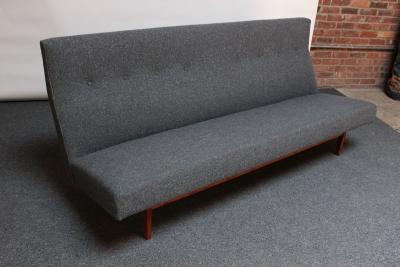 Jens Risom Jens Risom Floating Three Seat Armless Walnut Sofa