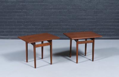 Jens Risom Jens Risom Floating Top Walnut Side Tables