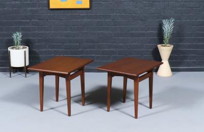 Jens Risom Jens Risom Floating Top Walnut Side Tables