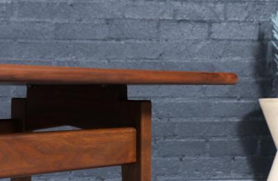 Jens Risom Jens Risom Floating Top Walnut Side Tables