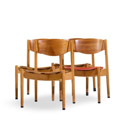 Jens Risom Jens Risom General Purpose Mid Century Walnut Dining Chair Set of 4