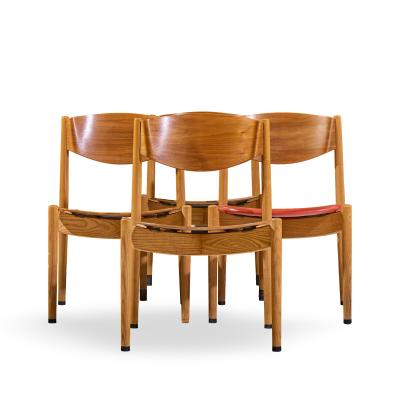 Jens Risom Jens Risom General Purpose Mid Century Walnut Dining Chair Set of 4