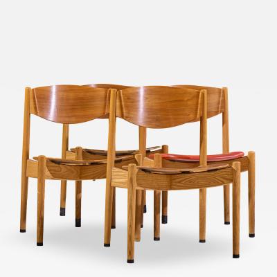 Jens Risom Jens Risom General Purpose Mid Century Walnut Dining Chair Set of 4