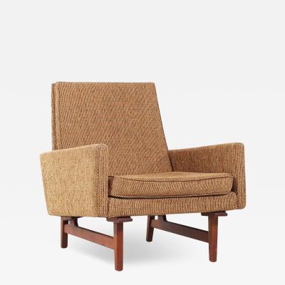 Jens Risom Jens Risom Mid Century Bracket Back Walnut Lounge Chair