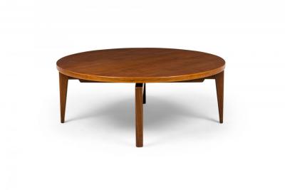 Jens Risom Jens Risom Mid Century Danish Lazy Susan Walnut Revolving Coffee Table