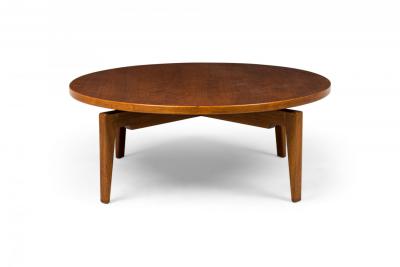 Jens Risom Jens Risom Mid Century Danish Lazy Susan Walnut Revolving Coffee Table