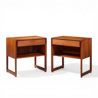 Jens Risom Jens Risom Mid Century Nightstands Pair