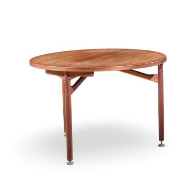 Jens Risom Jens Risom Mid Century Round Walnut Dining Table