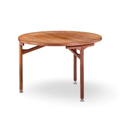 Jens Risom Jens Risom Mid Century Round Walnut Dining Table