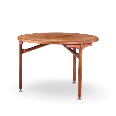 Jens Risom Jens Risom Mid Century Round Walnut Dining Table