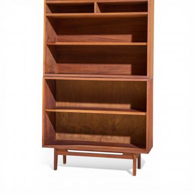 Jens Risom Jens Risom Mid Century Walnut 2 Piece Bookcase