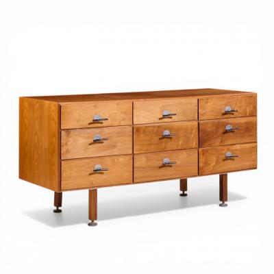 Jens Risom Jens Risom Mid Century Walnut 9 Drawer Dresser Credenza