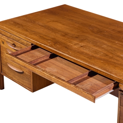 Jens Risom Jens Risom Mid Century Walnut Executive Desk