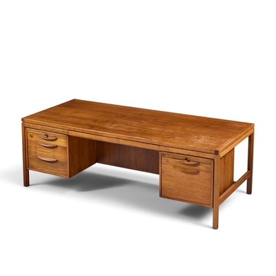 Jens Risom Jens Risom Mid Century Walnut Executive Desk