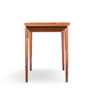 Jens Risom Jens Risom Mid Century Walnut Flip Top Console Dining Table