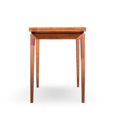 Jens Risom Jens Risom Mid Century Walnut Flip Top Console Dining Table