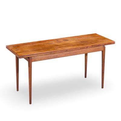 Jens Risom Jens Risom Mid Century Walnut Flip Top Console Dining Table