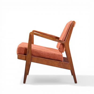 Jens Risom Jens Risom Mid Century Walnut Lounge Chairs Pair