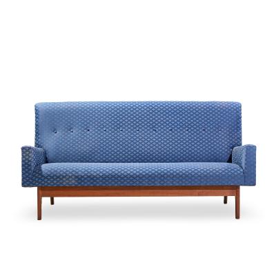 Jens Risom Jens Risom Mid Century Walnut Loveseat Sofa