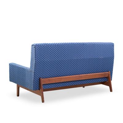 Jens Risom Jens Risom Mid Century Walnut Loveseat Sofa