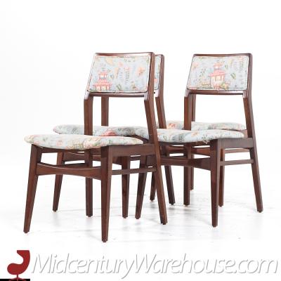 Jens Risom Jens Risom Mid Century Walnut Side Dining Set of 4