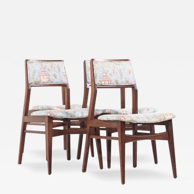 Jens Risom Jens Risom Mid Century Walnut Side Dining Set of 4