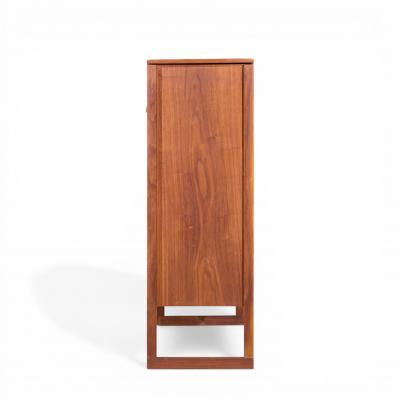 Jens Risom Jens Risom Mid Century Walnut Sled Leg Armoire Cabinet