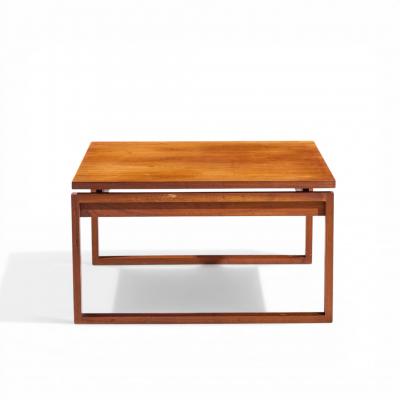 Jens Risom Jens Risom Mid Century Walnut Sled Leg Coffee Table