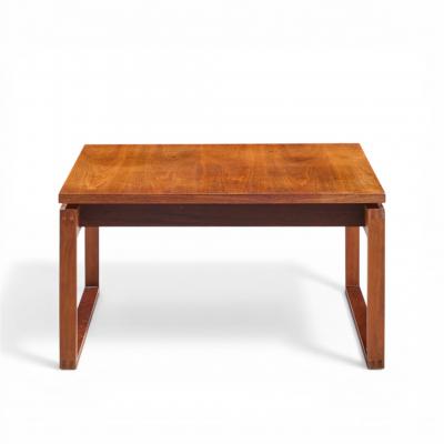 Jens Risom Jens Risom Mid Century Walnut Sled Leg Coffee Table