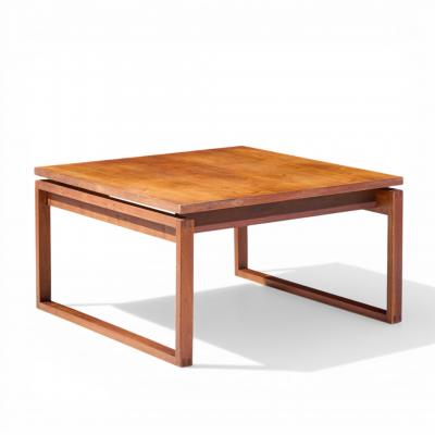 Jens Risom Jens Risom Mid Century Walnut Sled Leg Coffee Table