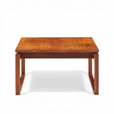 Jens Risom Jens Risom Mid Century Walnut Sled Leg Coffee Table