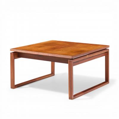Jens Risom Jens Risom Mid Century Walnut Sled Leg Coffee Table