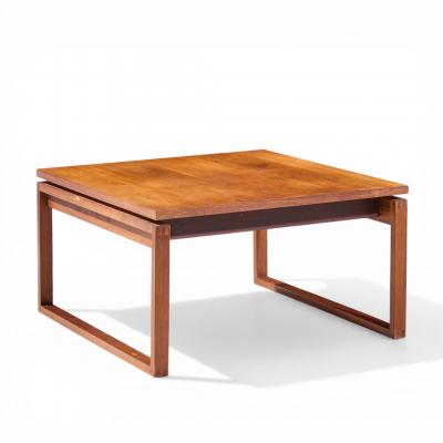 Jens Risom Jens Risom Mid Century Walnut Sled Leg Coffee Table