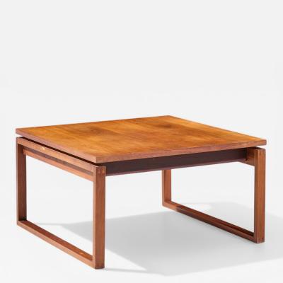 Jens Risom Jens Risom Mid Century Walnut Sled Leg Coffee Table