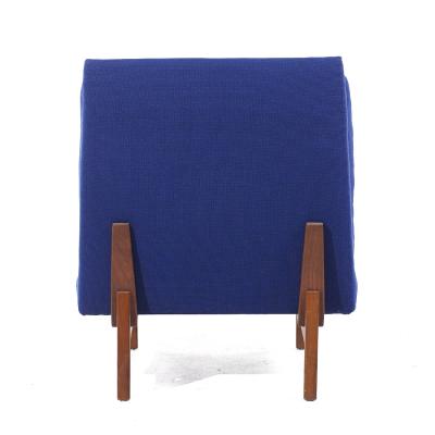 Jens Risom Jens Risom Mid Century Walnut Slipper Lounge Chairs Pair