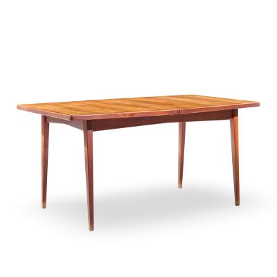 Jens Risom Jens Risom Mid Century Walnut Surfboard Expanding Dining Table with 2 Leaves