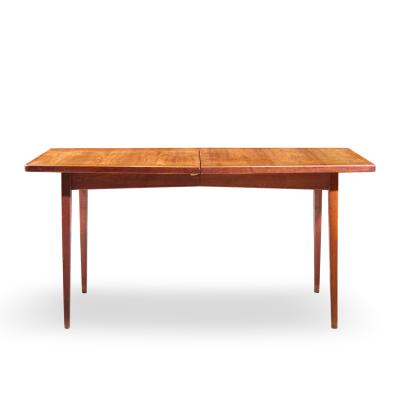 Jens Risom Jens Risom Mid Century Walnut Surfboard Expanding Dining Table with 2 Leaves
