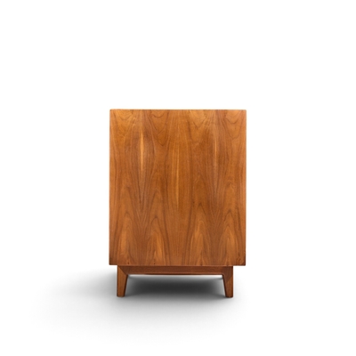 Jens Risom Jens Risom Mid Century Walnut Tambour Door Credenza