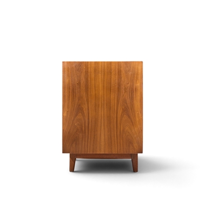 Jens Risom Jens Risom Mid Century Walnut Tambour Door Credenza