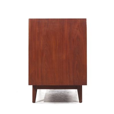 Jens Risom Jens Risom Mid Century Walnut Tambour Door Credenza and Hutch