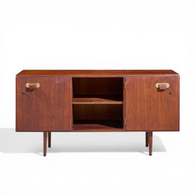 Jens Risom Jens Risom Mid Century Walnut and Brass Credenza