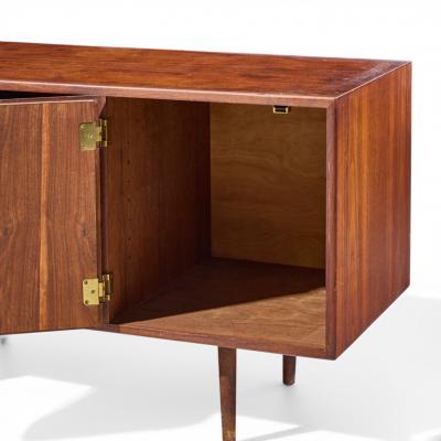 Jens Risom Jens Risom Mid Century Walnut and Brass Credenza