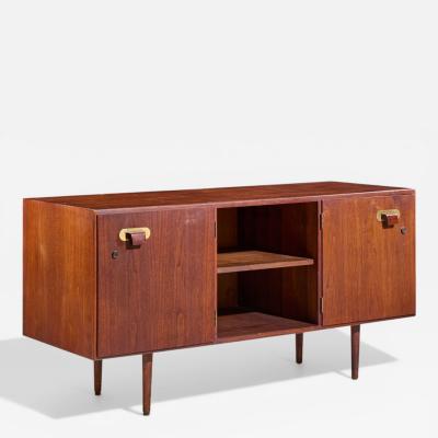 Jens Risom Jens Risom Mid Century Walnut and Brass Credenza