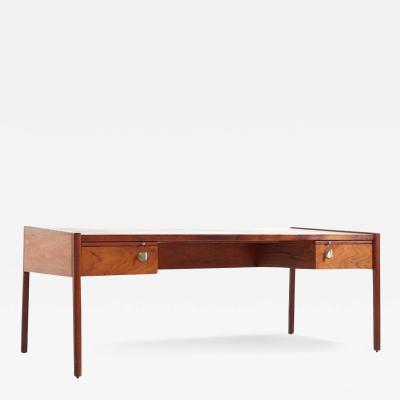 Jens Risom Jens Risom Mid Century Walnut and Brass Desk