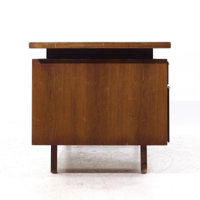 Jens Risom Jens Risom Mid Century Walnut and Cane Executive Desk
